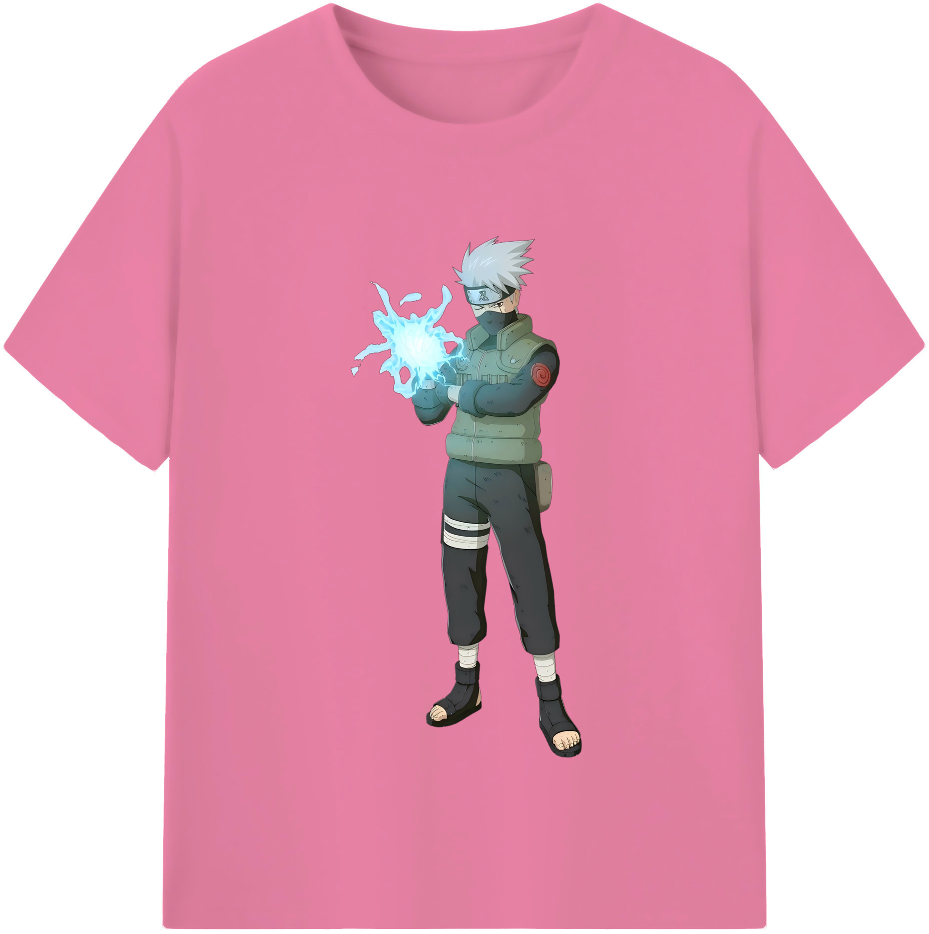 （画像用） NARUTO -ナルト- はたけ カカシ Hatake Kakashi 綿100％半袖Tシャツ（フロントプリント）